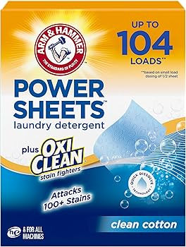 ARM & HAMMER Plus OxiClean Power Sheets Laundry Detergent, 52 Count | Amazon (US)
