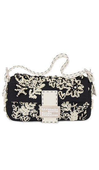 Fendi Mama Baguette Shoulder Bag in Black & White | Revolve Clothing (Global)