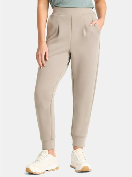 Avia Women's and Women's Plus Knit Pleat Joggers with Pockets, Size XS-4X | Walmart (US)