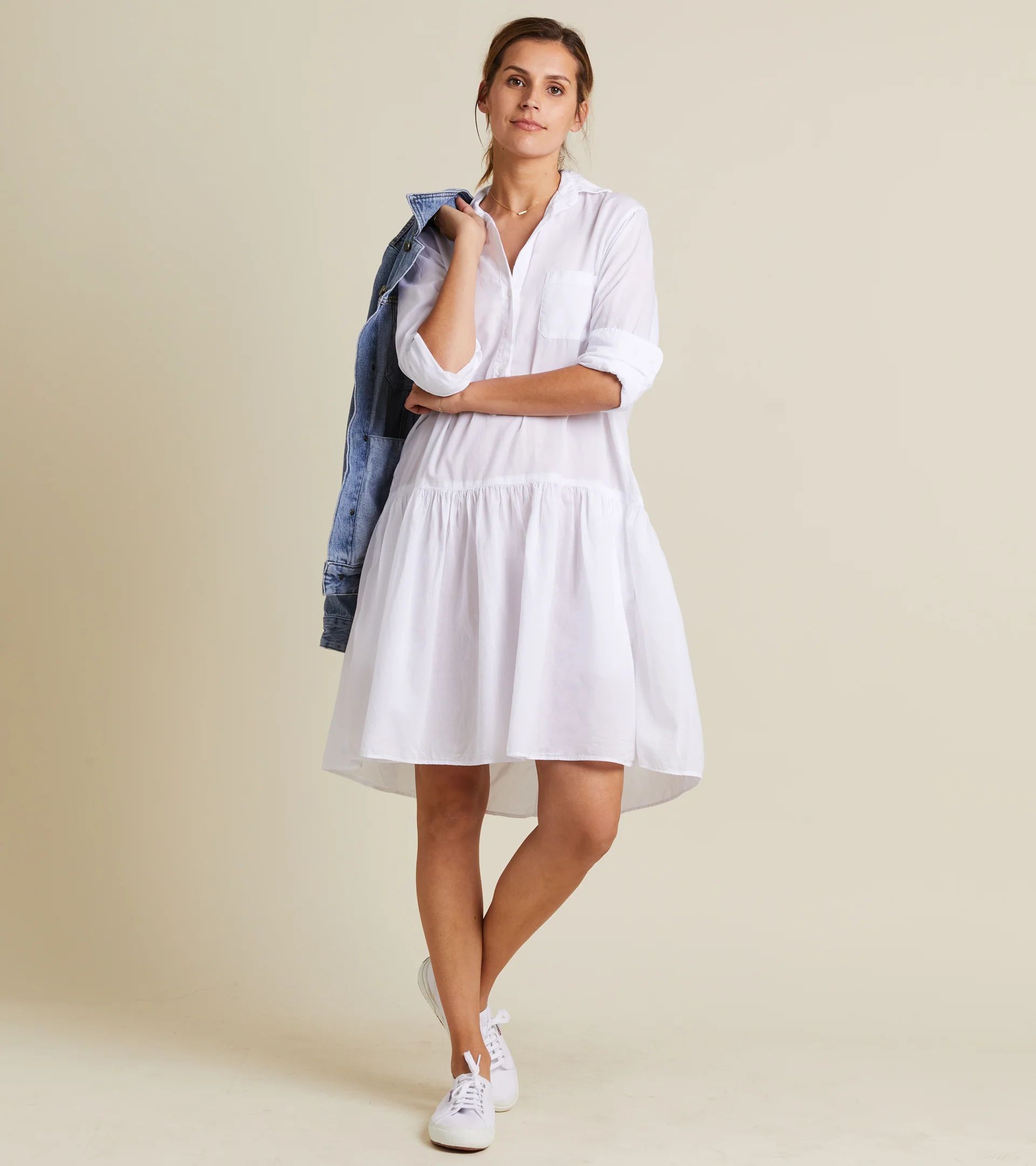 The Changemaker Dress White, Tissue Cotton | Grayson