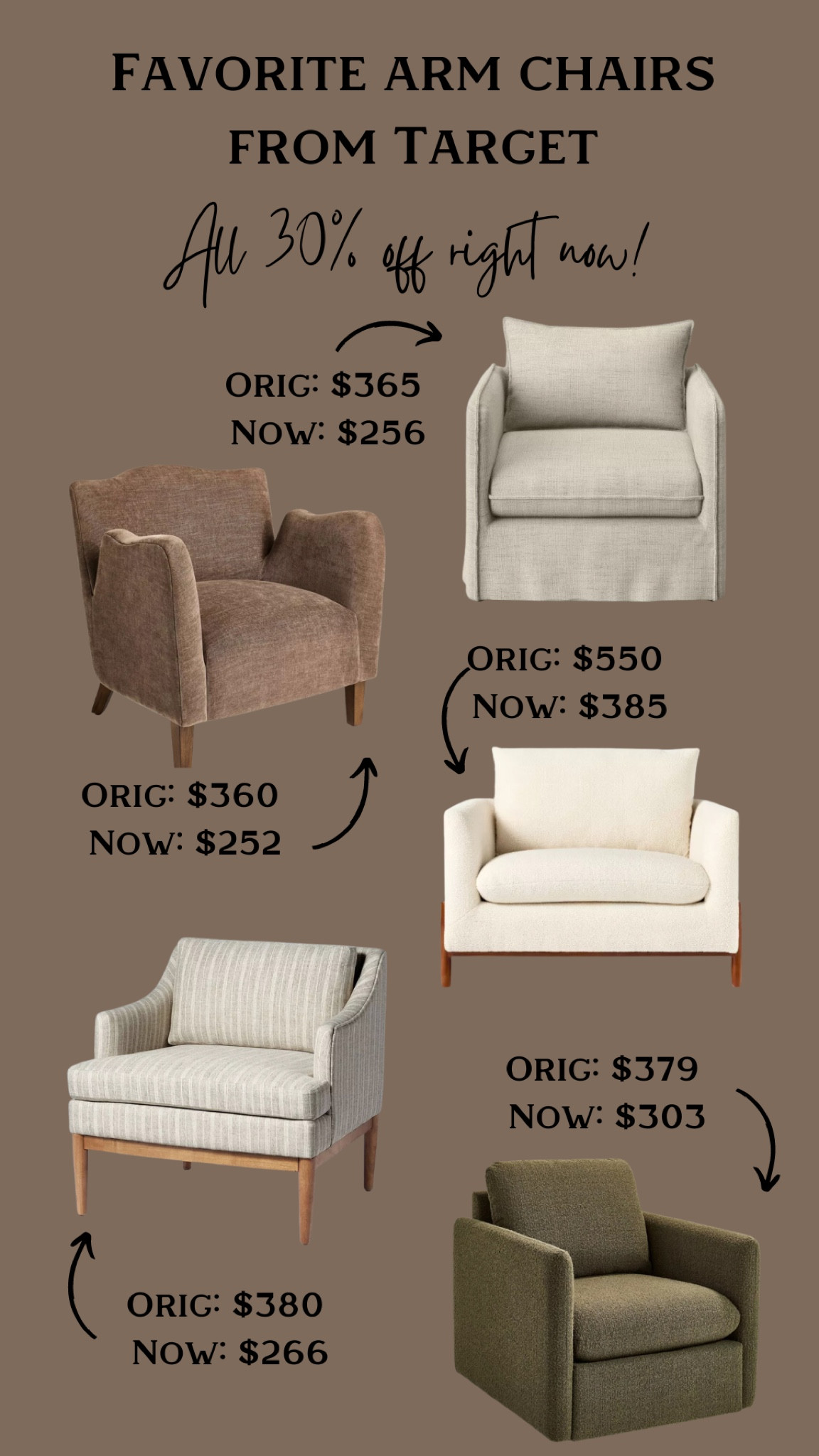 Comfy cozy accent chairs on sale from Threshold Collection! 