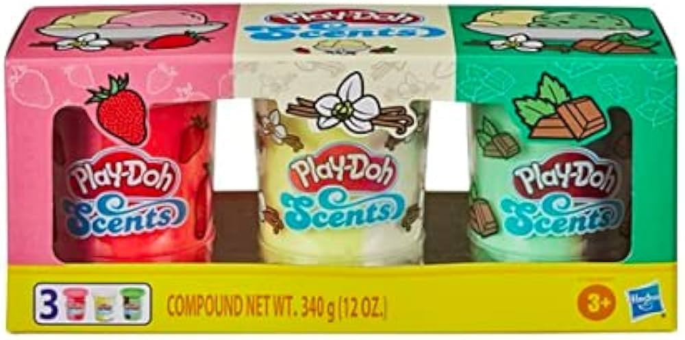 Play-Doh Scents | Ice Cream | Strawberry, Vanilla ,Mint | Includes 3 cans of Play-Doh Scents Scen... | Amazon (US)