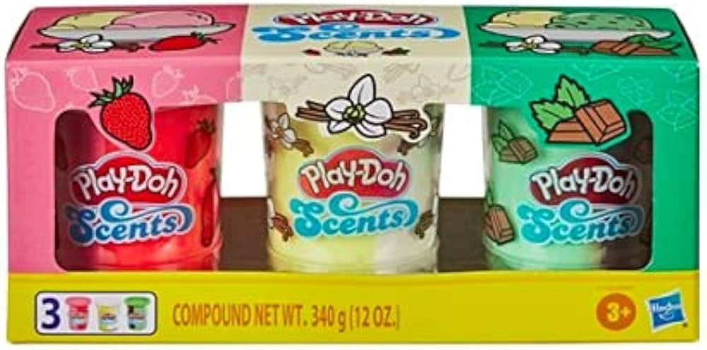 Play-Doh Scents | Ice Cream | Strawberry, Vanilla ,Mint | Includes 3 cans of Play-Doh Scents Scen... | Amazon (US)