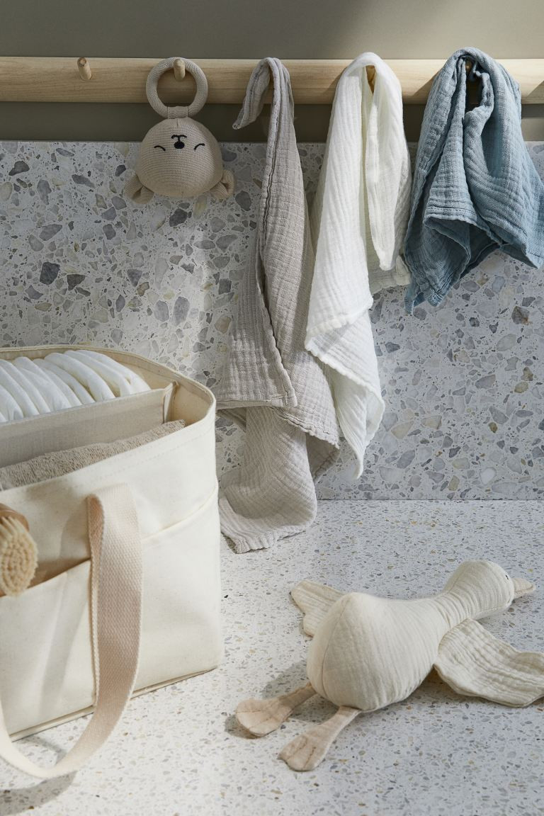 3-pack Muslin Comfort Blankets - Light turquoise/white - Home All | H&M US | H&M (US + CA)