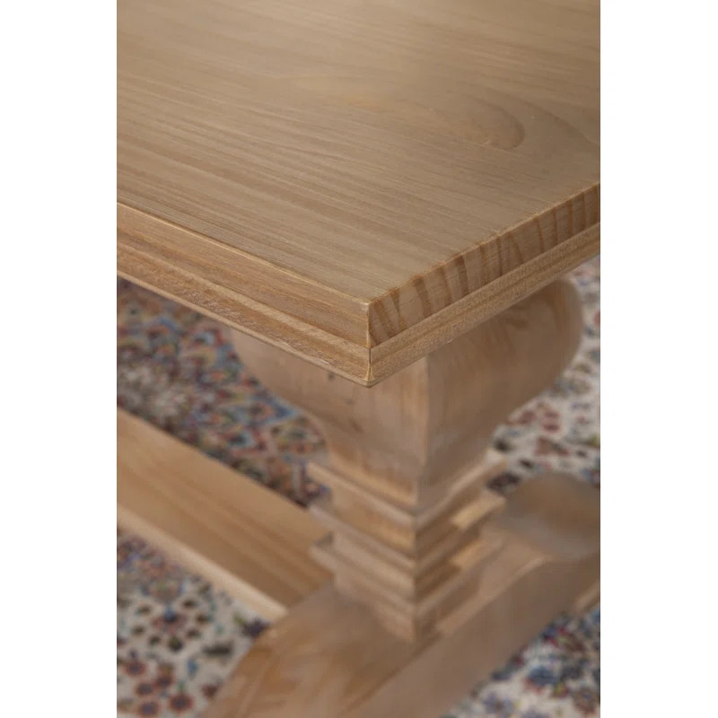 Strickler 67" Pine Solid Wood Trestle Dining Table | Wayfair North America