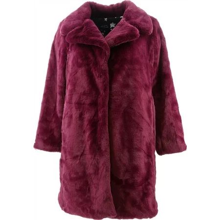 Avec Les Filles Faux Fur Bunny Knee-Length Coat Women s 707-889 | Walmart (US)