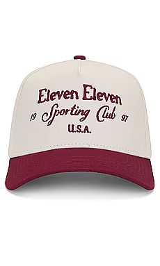 Eleven Eleven Sporting Club Script Cap in Beige & Maroon from Revolve.com | Revolve Clothing (Global)