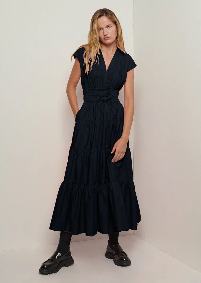 Fatima A-Line Dress - Black | Derek Lam