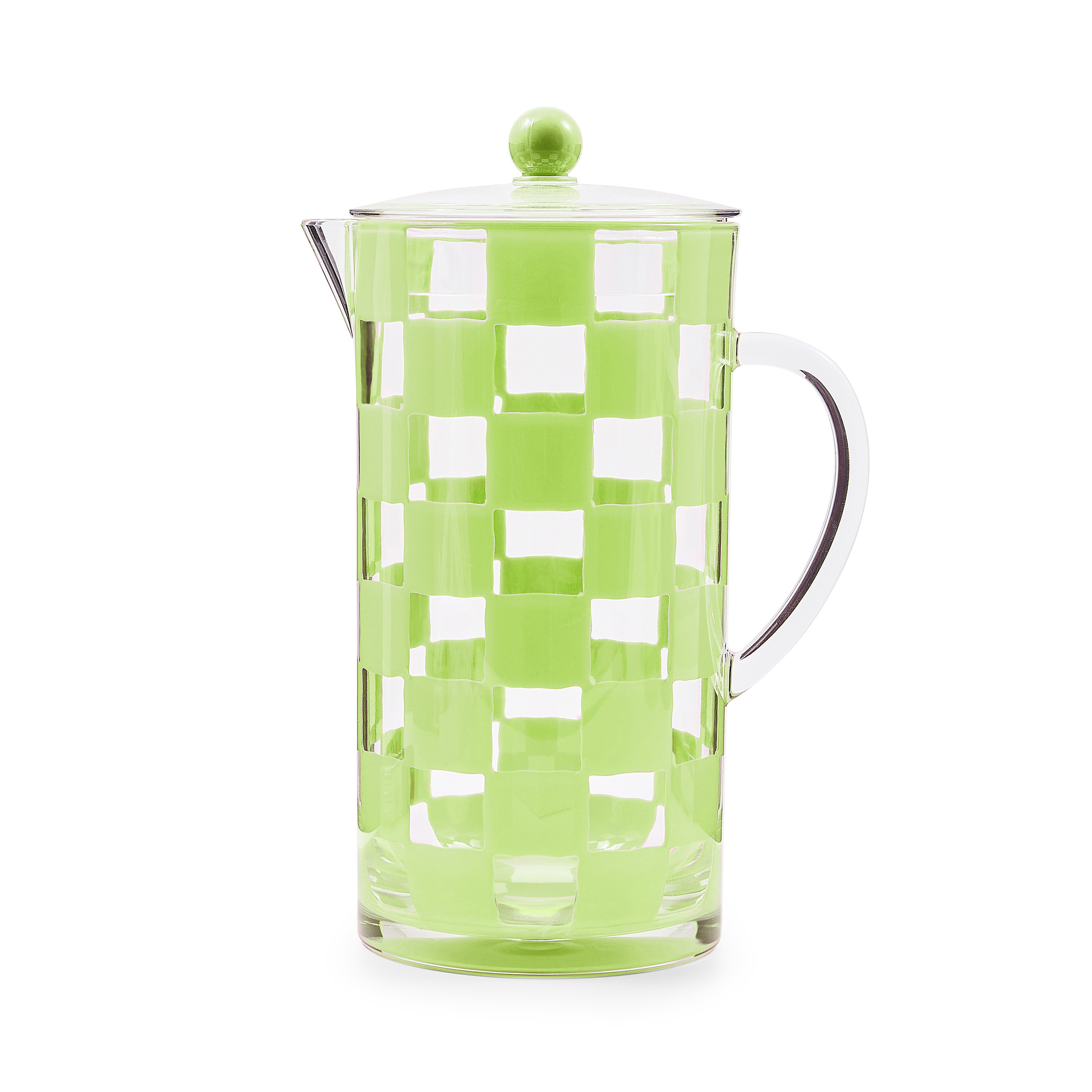 MacKenzie-Childs Green Check Acrylic Pitcher | MacKenzie-Childs
