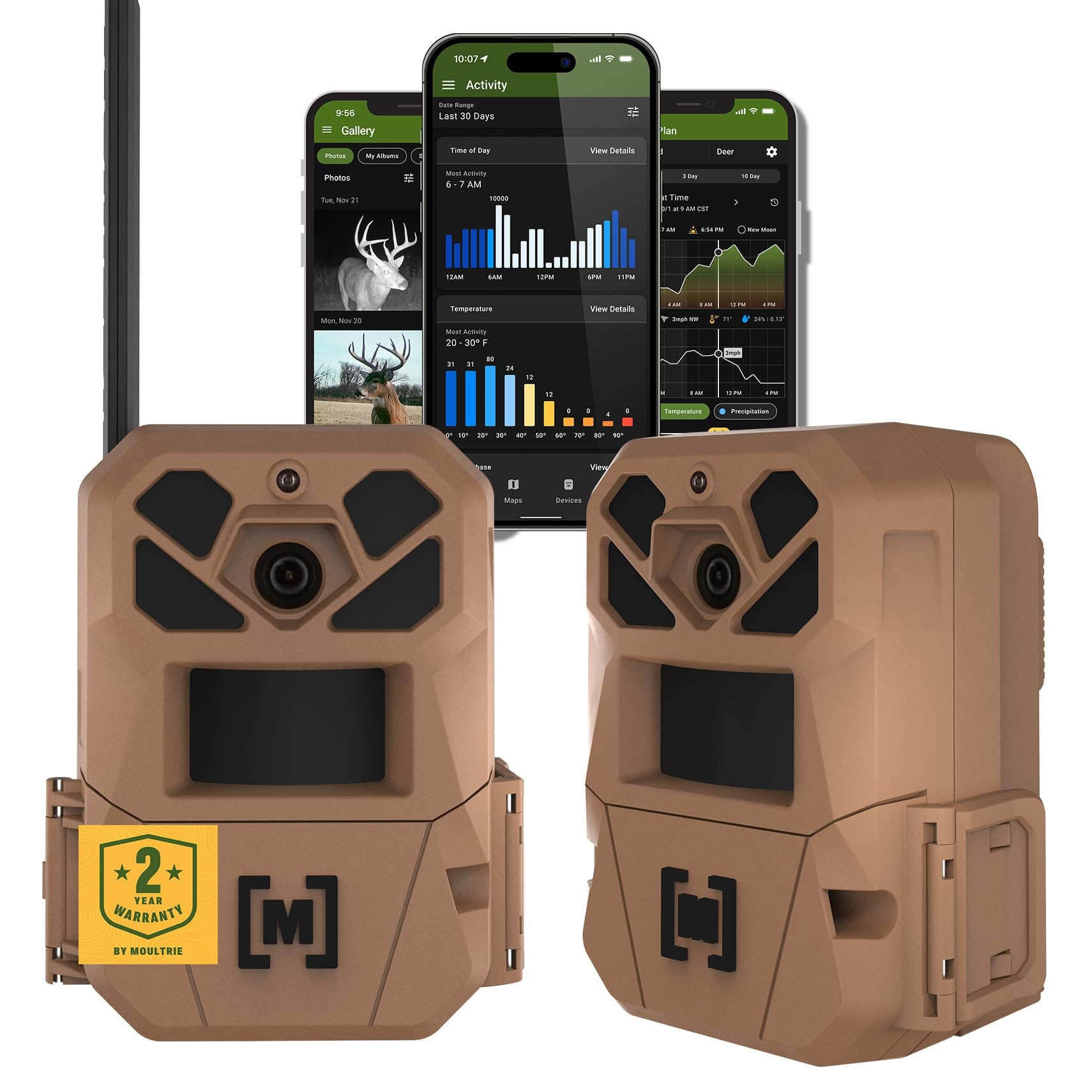 Moultrie Edge 3 Cellular Trail Camera - 2 Pack - 40MP HD Photo Capture - 1080p Low-Glow Flash - G... | Amazon (US)
