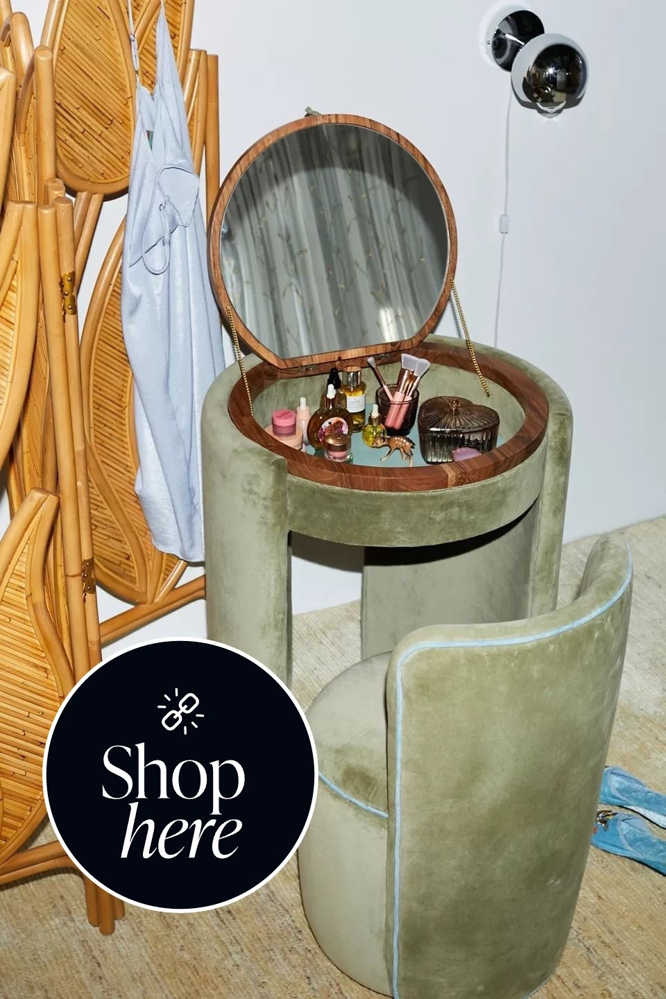 ✨ Mid-Century Modern Vanity & Stool Set ✨

Upgrade your morning routine with this compact mid-century modern vanity table with mirror—a space-saving piece perfect for small apartments, bedrooms, or dorms. Featuring a fold-down mirror with soft-close hinges, this versatile makeup vanity desk easily doubles as a writing desk or small home office station. Comes complete with a matching vanity stool that tucks neatly underneath.
Shop this multifunctional vanity with storage and add a timeless touch to your space. 🌿


•
•
•
fall coffee table , home decor , boots, fall outfit , makeup , hair , beauty , home decor , college 

#LTKNYFW #LTKFallSale #LTKHome