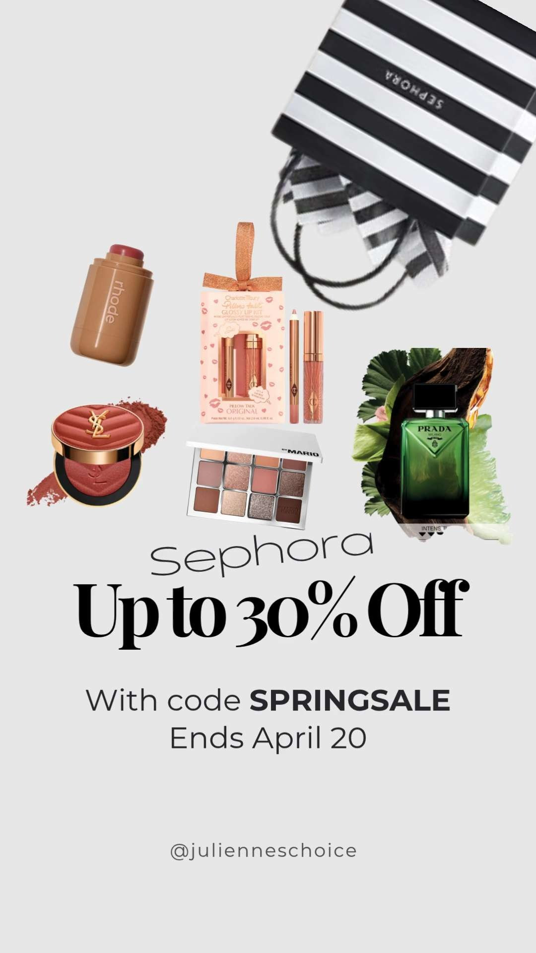 Sephora Spring Sale is live
Up to 30% off with code SPRINGSALE
Best time to restock your beauty essentials
Ends April 20 — Don’t miss out.✨julienneschoice

#SephoraSale #LTKBeauty #BeautyInsider #LTKMakeup 


 

 #LTKSaleAlert #LTKBeauty