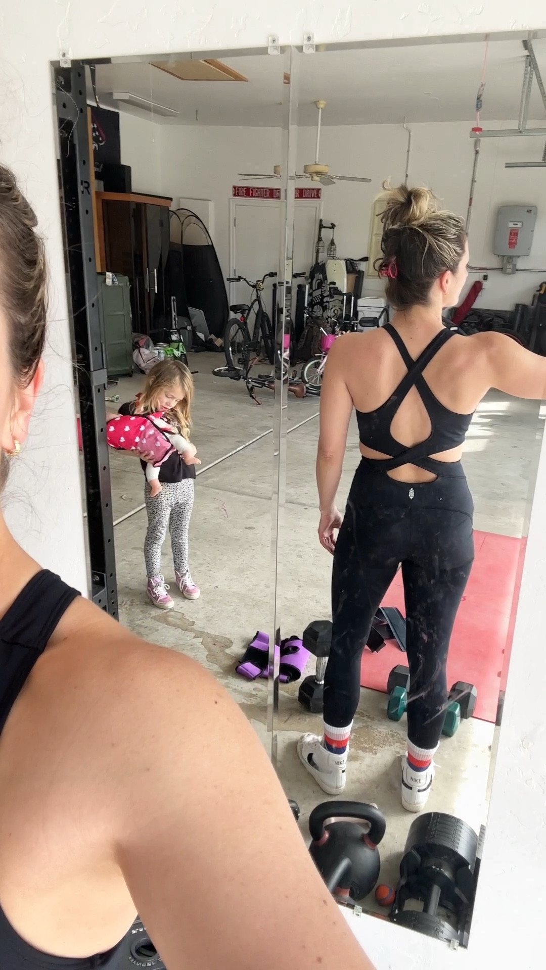 This versatile one piece workout suit is perfect to get a 30 minute peloton class in and then throw a sweatshirt on and some sunnies to start the school pick-up rounds! 

#LTKfitness #LTKVideo