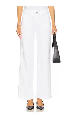 FRAME Le Slim Palazzo Modernist Pocket Jeans in White from Revolve.com | Revolve Clothing (Global)