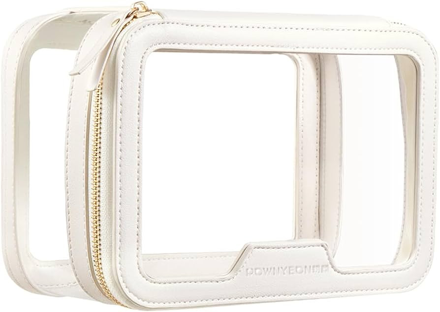 Rownyeon Clear Makeup Case Toiletry Bag Multipurpose Travel Makeup Train Case Portable Cosmetic O... | Amazon (US)