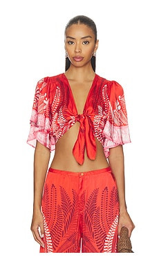 Poupette St Barth Rose Top in Orange Oolong from Revolve.com | Revolve Clothing (Global)