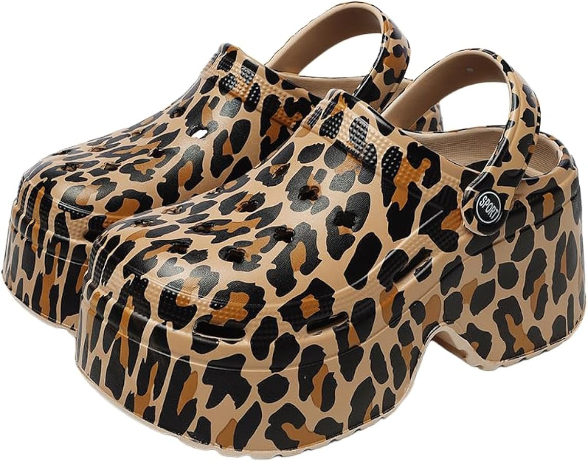 Women's Mule Slippers Garden Shoes Women's Platform Clogs Slip on Slides Shoes Beach Sandals Gard... | Amazon (US)