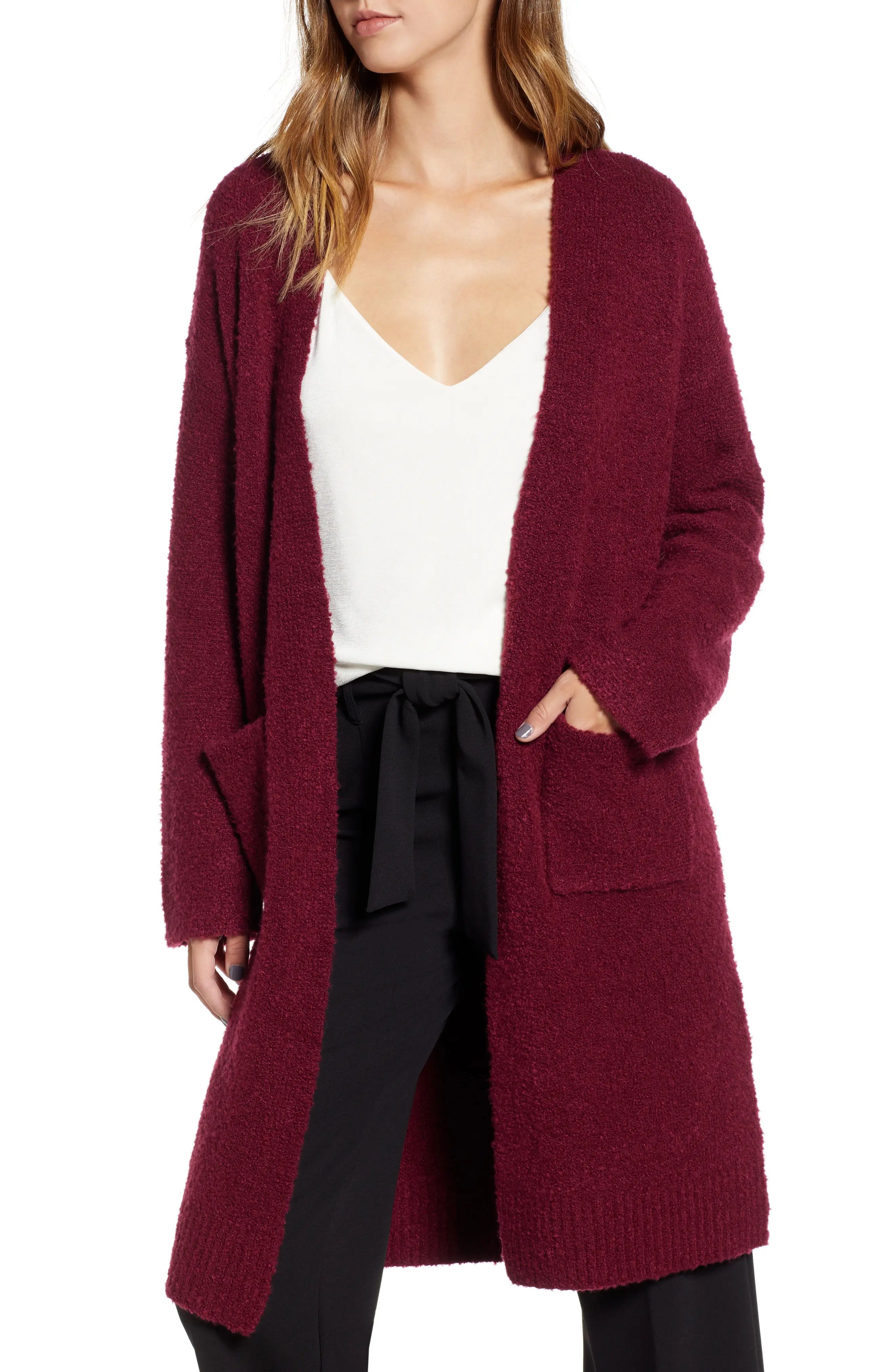Women's Leith Boucle Long Cardigan | Nordstrom