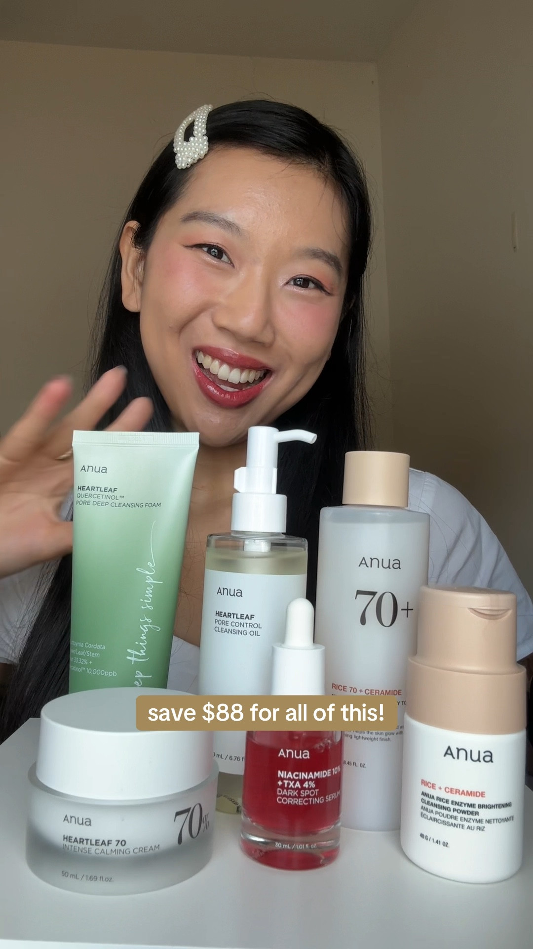an entire skincare routine for 71% off 🤭 get Jasmin‘s glass skin for only $35 with 6 full size products 🙌

anua x jasmin stylekorean box
heartleaf extract
anua heartleaf pore control cleansing oil
anua heartleaf quercetinol pore deep cleansing foam
anua rice enzyme brightening cleansing powder
anua rice 70 glow milky toner
anua niacinamide 10% + txa 4% dark spot correcting serum
anua heartleaf 70% intense calming cream
korean skincare
skincare routine
how to brighten the skin
korean beauty box
kbeauty value box
damaged skin barrier
stylekorean
anua value set 
jasmin glass skin
jasminnlily_
how to soothe irritated skin

#LTKFindsUnder50 #LTKBeauty #LTKFallSale