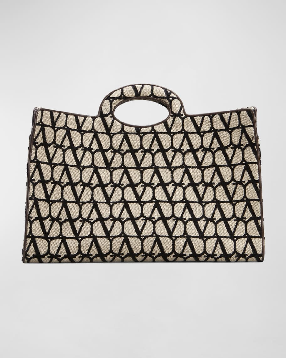 Valentino Garavani Sculpture Monogram East-West Tote Bag | Neiman Marcus