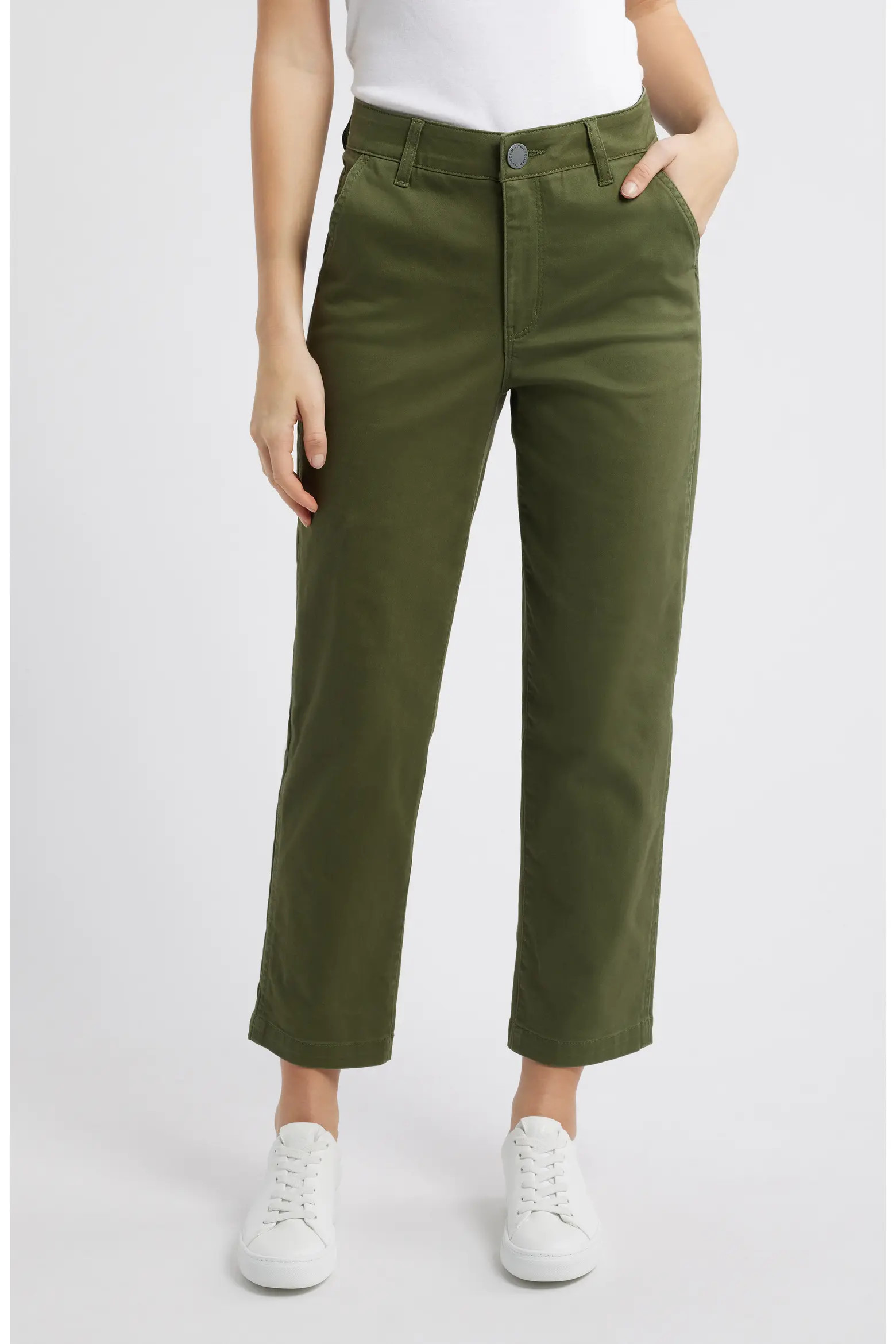 Skyrise Slim Straight Leg Twill Pants (Women) | Nordstromrack | Nordstrom Rack