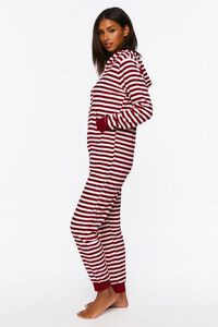 Striped Fleece Pajama Jumpsuit | Forever 21 (US)