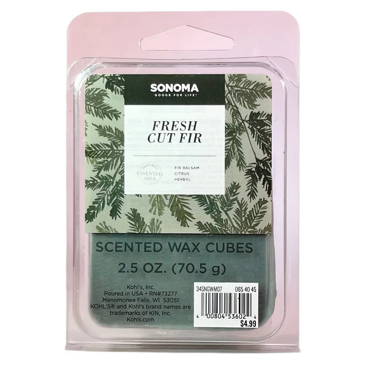 Sonoma Goods for Life® Fresh Cut Fir Wax Melt | Kohl's