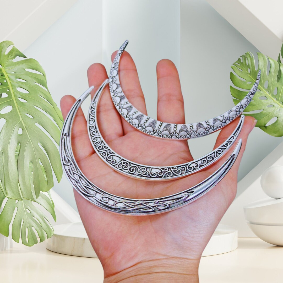 Handmade Viking Moon Hair Sticks Halloween Yoga Hair Sticks - Etsy UK | Etsy (UK)