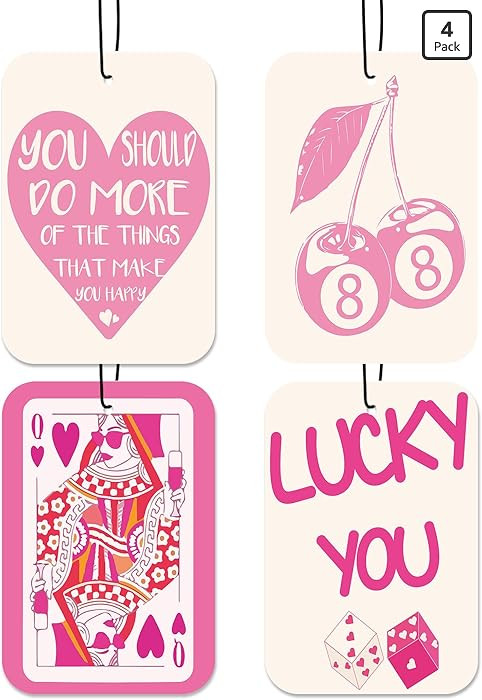Coquette Car Fresheners, 4pcs Preppy Car Accessories Interior, Mirror Decor For Women, Air Freshe... | Amazon (US)
