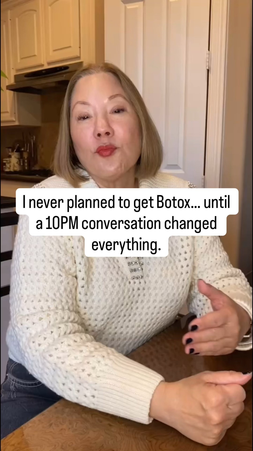 Getting my first Botox at 55 was completely unplanned — and it happened at 10PM during a work trip to Nashville. One conversation with a brilliant ocular-plastic surgeon changed everything. I’ve kept it simple ever since: once a year, subtle results, no drama. Beauty decisions don’t have to be complicated — just informed.


#LTKselfcare #LTKBeauty #LTKdayinmylife