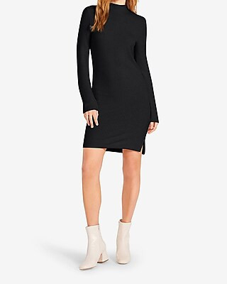 Bb Dakota Long Sleeve Ribbed Knit Mini Dress | Express
