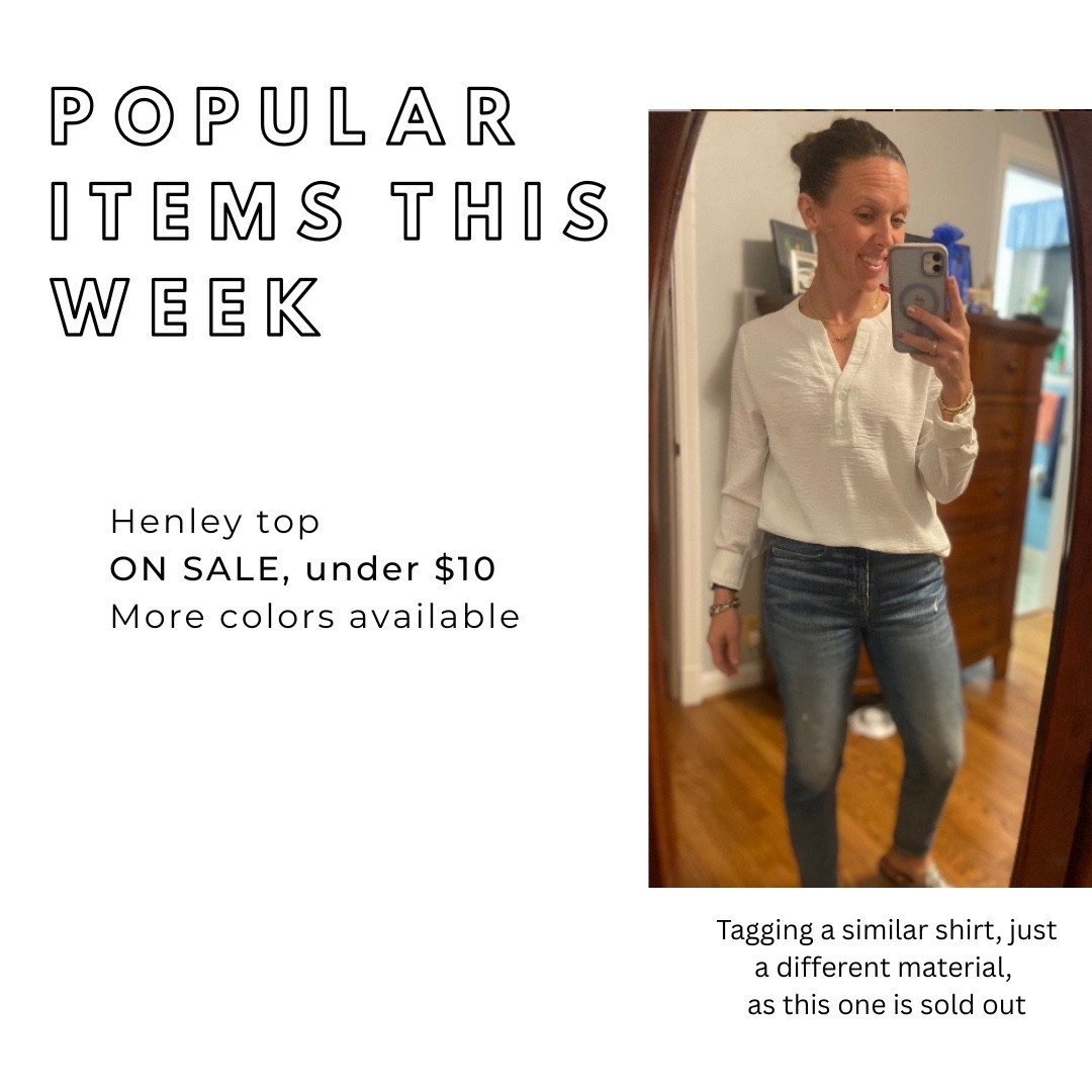 My top layers great for winter and fall or by itself for springtime. 


#henley #winterblouse #amazon #salefinds #under20 #budgetfriendly #LTKWorkwear #LTKOver40 

#LTKU #LTKFindsUnder50 #LTKSeasonal