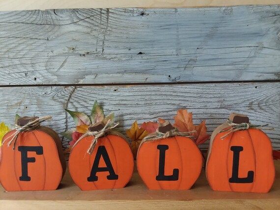 FALL Pumpkins Wood Pumpkins Fall Autumn Tier Tray Decor Shelf - Etsy | Etsy (US)