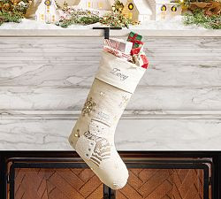 Lit Embellished Stocking | Pottery Barn (US)