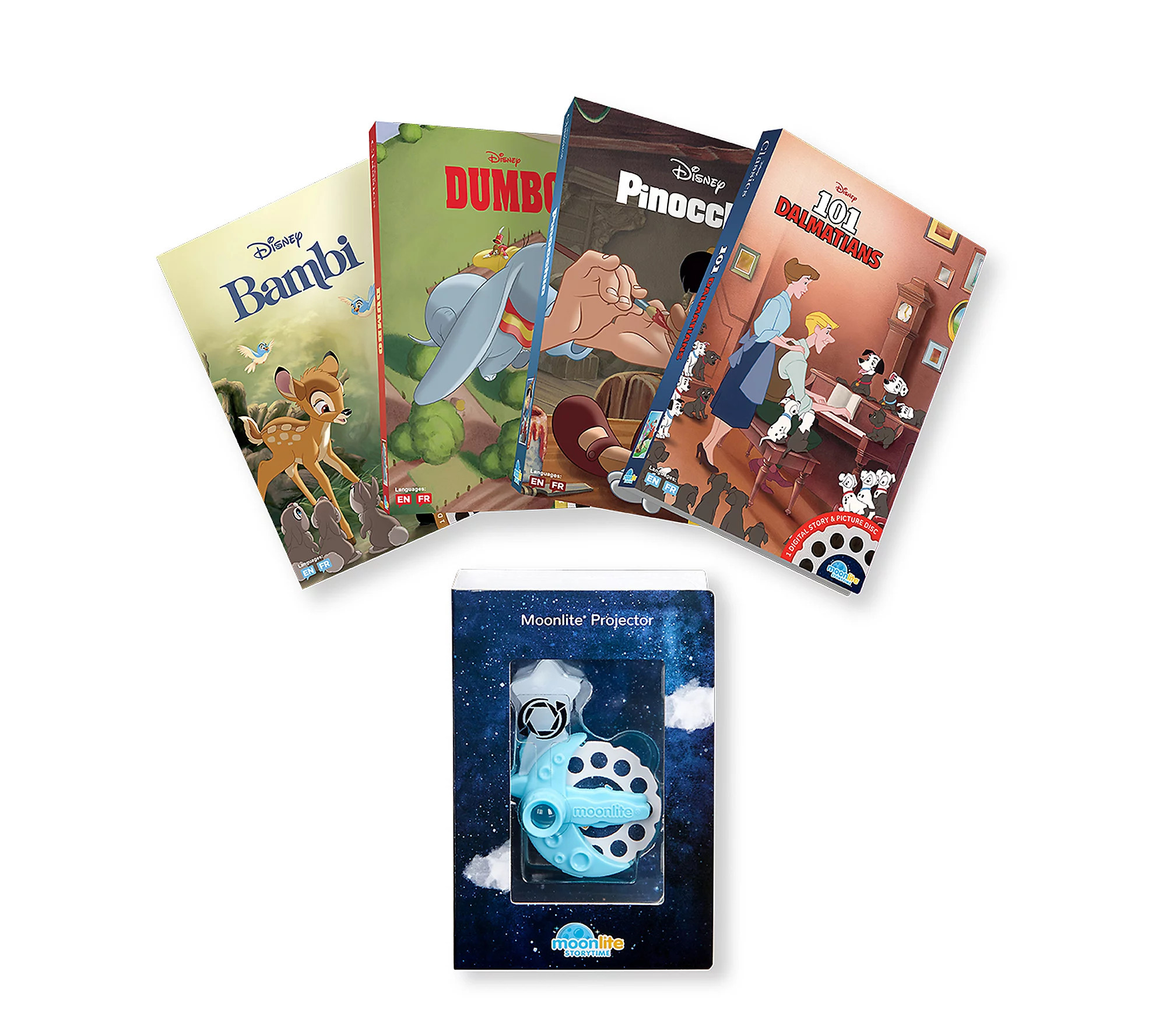 Moonlite Disney Classic 4 Story Collection with Projector | QVC