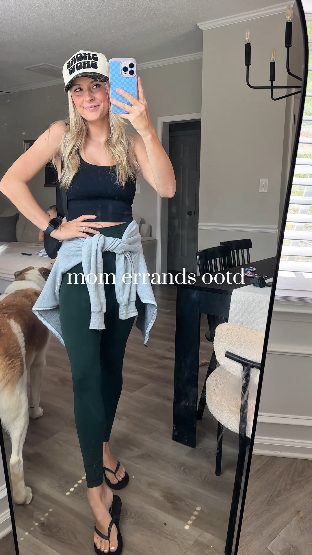 Comfy mom errands OOTD in the best Amazon tank top with a supportive built in bra! My fav lululemon leggings 🫶🏼

#LTKTravel #LTKActive #LTKFamily