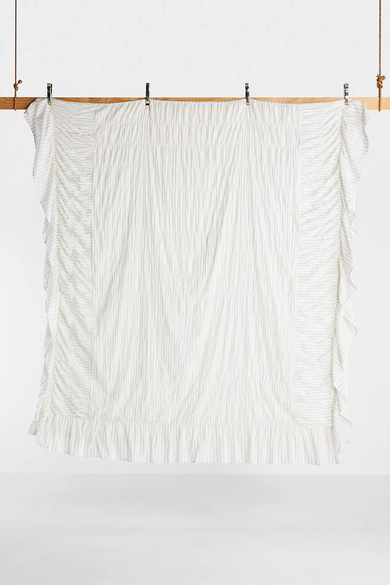 Betsy Cotton Ruffle Stripe Duvet Cover | Anthropologie (US)