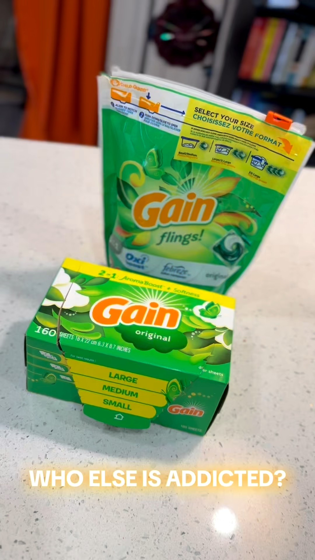 Laundry never smelled so good 😍 I swear I’m addicted to Gain Flings + dryer sheets… who else can’t live without that fresh laundry scent? 🧺✨ 

#GainFlings #LaundryDayLove #FreshScentObsession #CleanAndCozy #LaundryAddict

#LTKHome #LTKFamily #LTKOver40