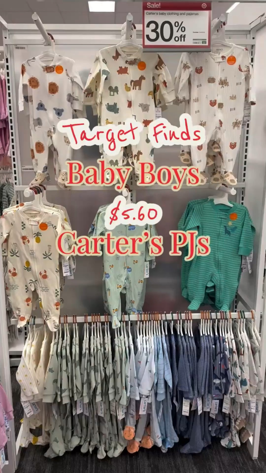 Such a good deal this weekend😍 I love that a lot of these are 100% cotton and have the two way zipper☁️
•
Follow me for all the cute boy clothes and mom finds 🧸🩵
•
#target #baby #pajamas #carters

#LTKdayinmylife
