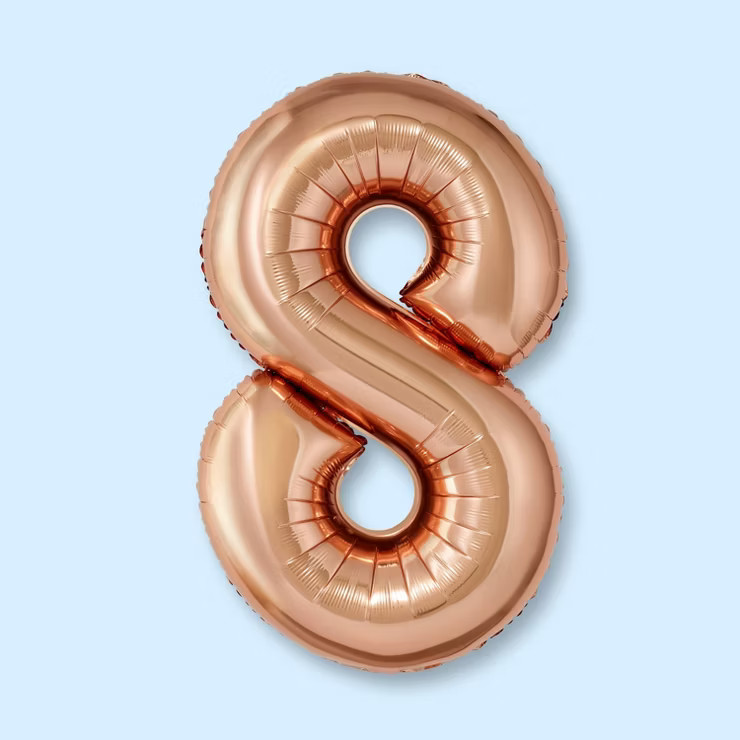 "8" Foil Balloon Rose Gold - Spritz™ | Target
