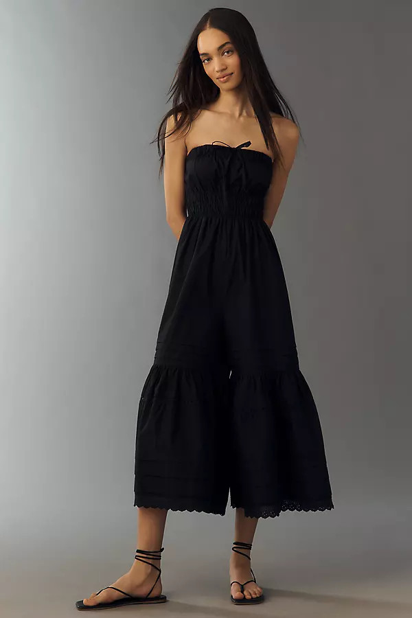 By Anthropologie Strapless Wide-Leg Jumpsuit | Anthropologie (US)