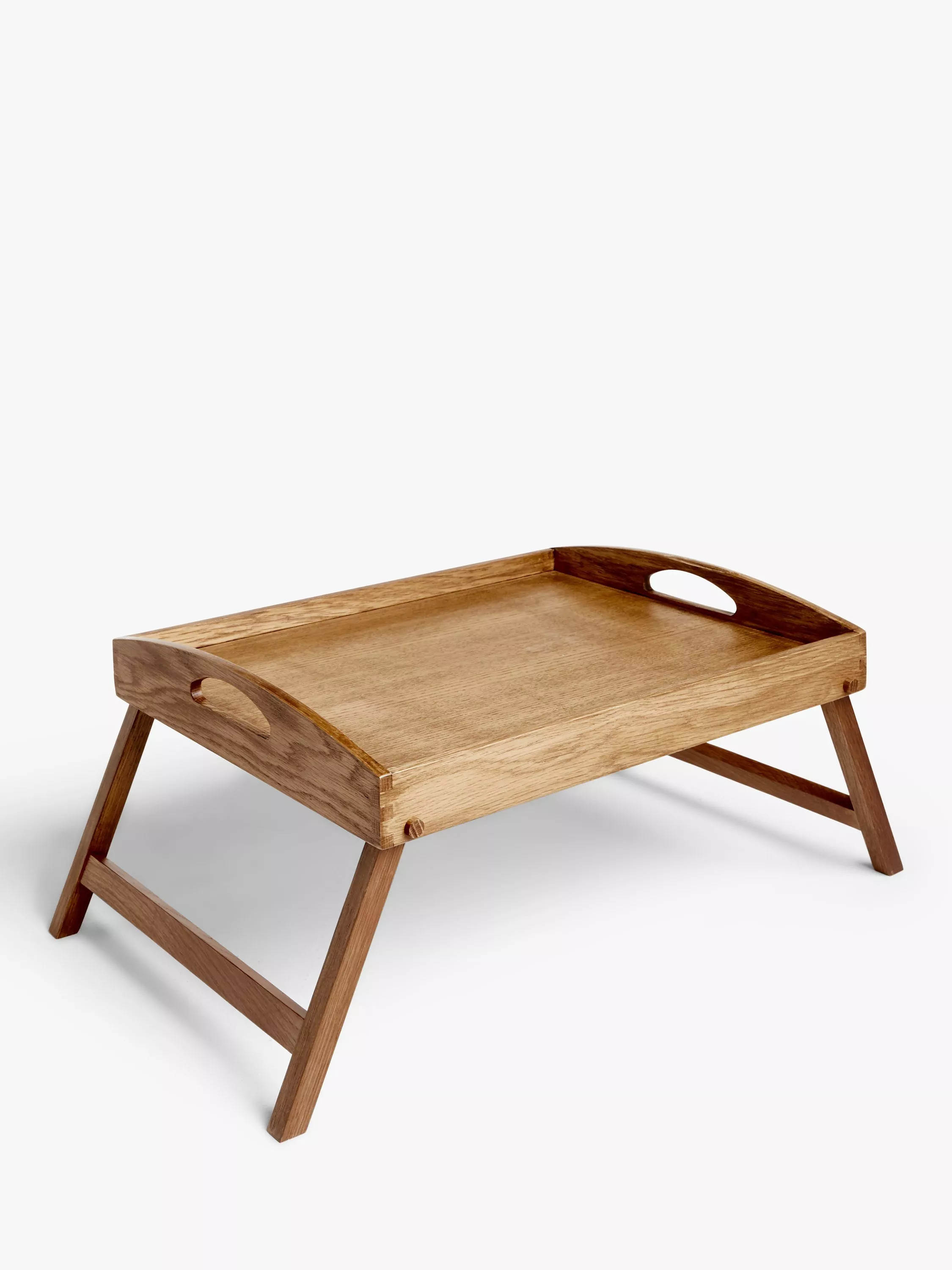 John Lewis Oak Wood Folding Bed Tray, 65cm, Natural | John Lewis (UK)