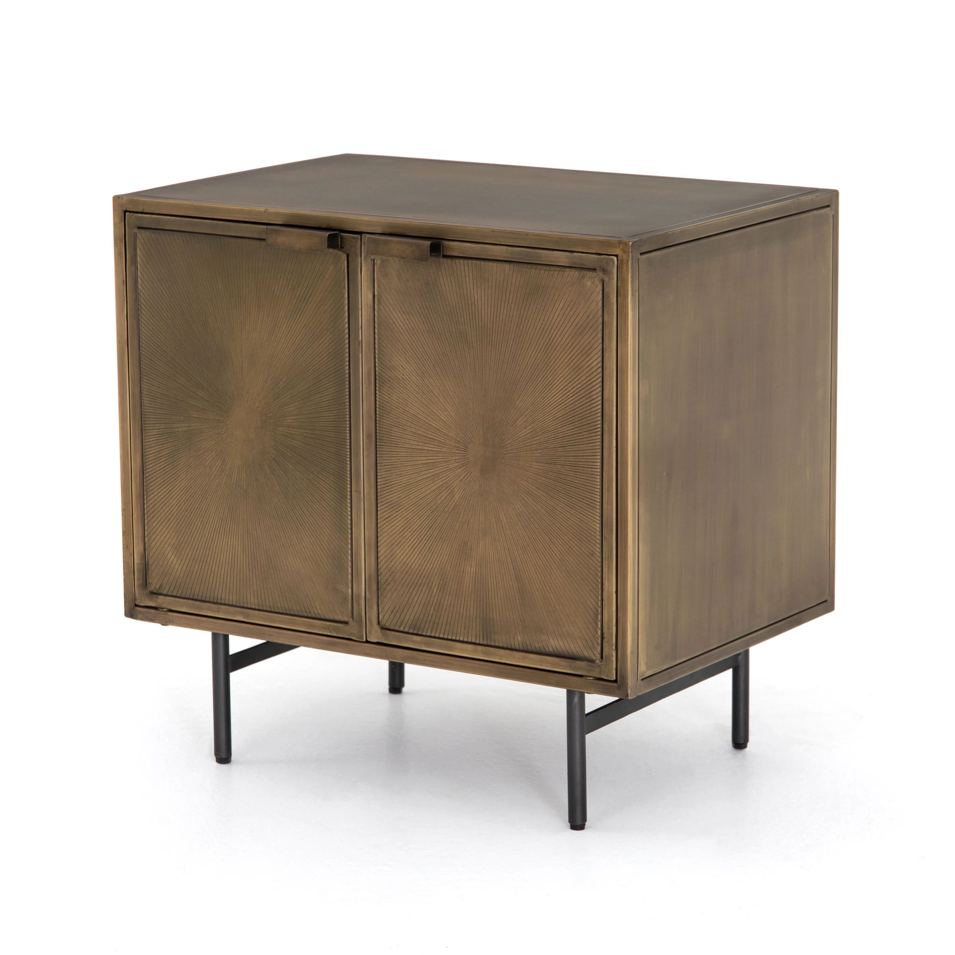 Sunburst Cabinet Nightstand in Various Colors | Burke Decor