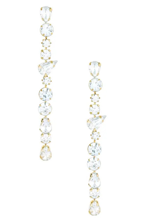 Ettika Crystal Linear Drop Earrings in Gold at Nordstrom | Nordstrom