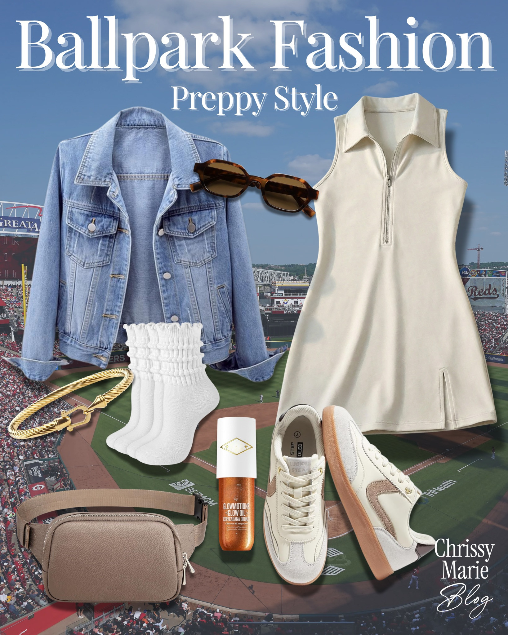 Ballpark days, but make it chic ⚾🤍
An easy sport dress, classic denim jacket, and comfy sneakers make the perfect outfit for cheering from the stands. Cute, casual, and ready for sunshine, snacks, and game day energy.

#ballparkstyle #baseballmomstyle #gamedayoutfit #preppystyle #sportsmomlife #amazonfashionfinds #casualchicstyle 

 #LTKSeasonal #LTKBeauty