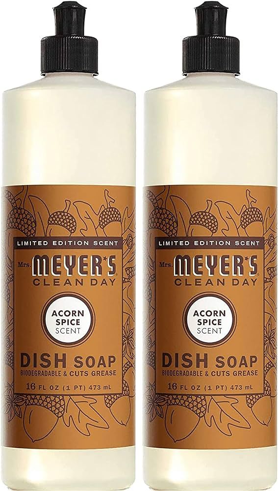 Mrs. Meyer’s Liquid Dish Soap, Acorn Spice Scent, 12 FL OZ Bottle (Pack of 2) | Amazon (US)