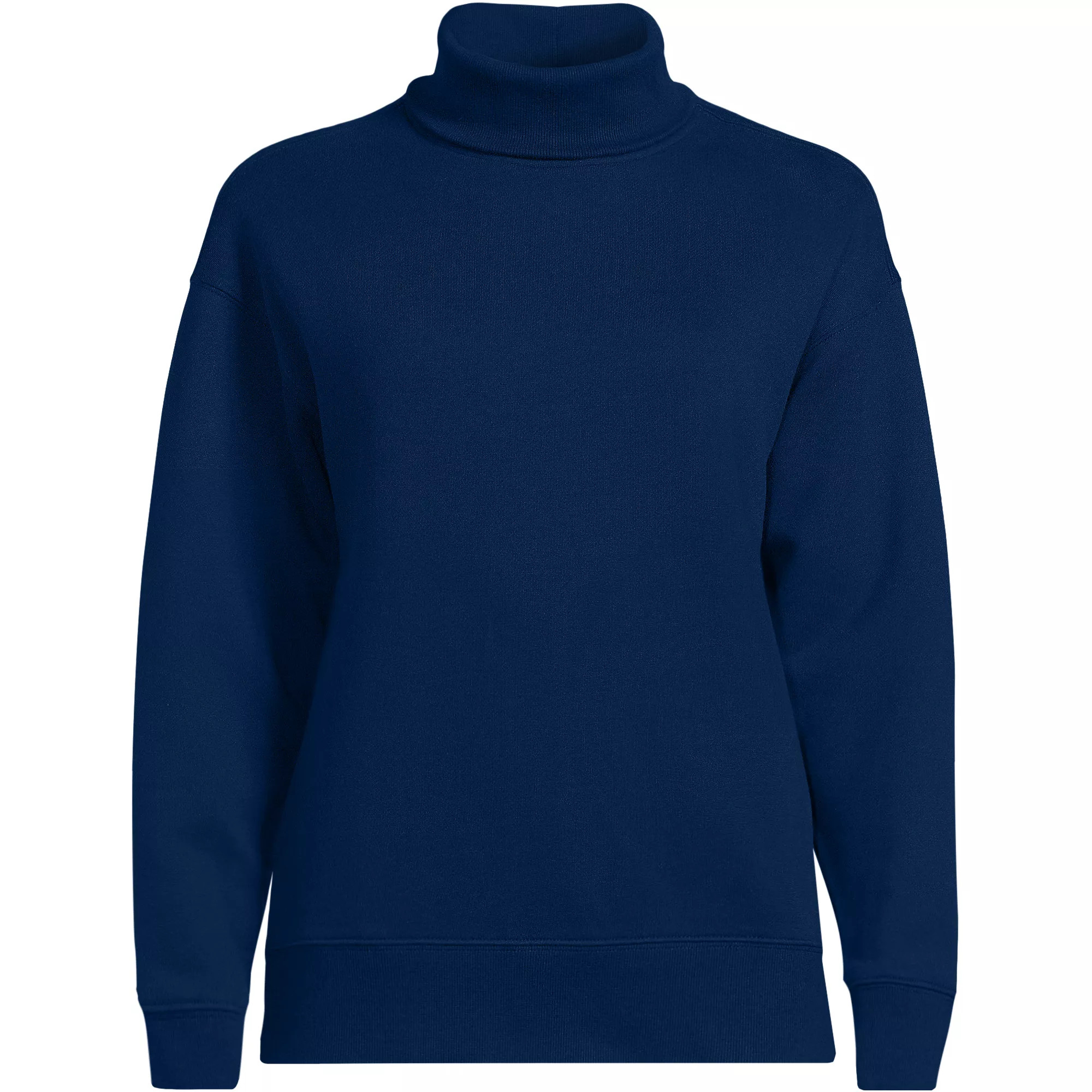 Women's Long Sleeve Serious Sweats Mock Neck Sweatshirt | Lands' End (US)