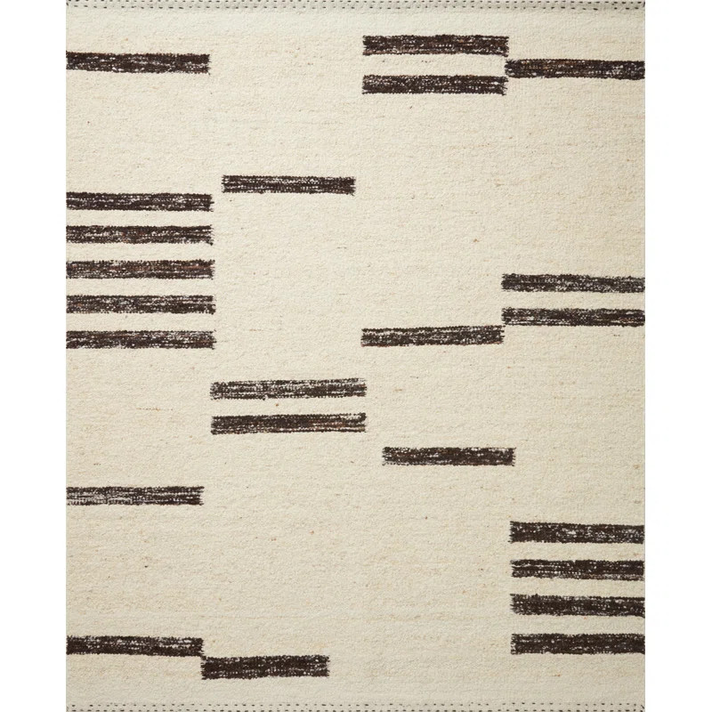 Roman Handmade Handwoven Wool Area Rug in Beige | Wayfair North America