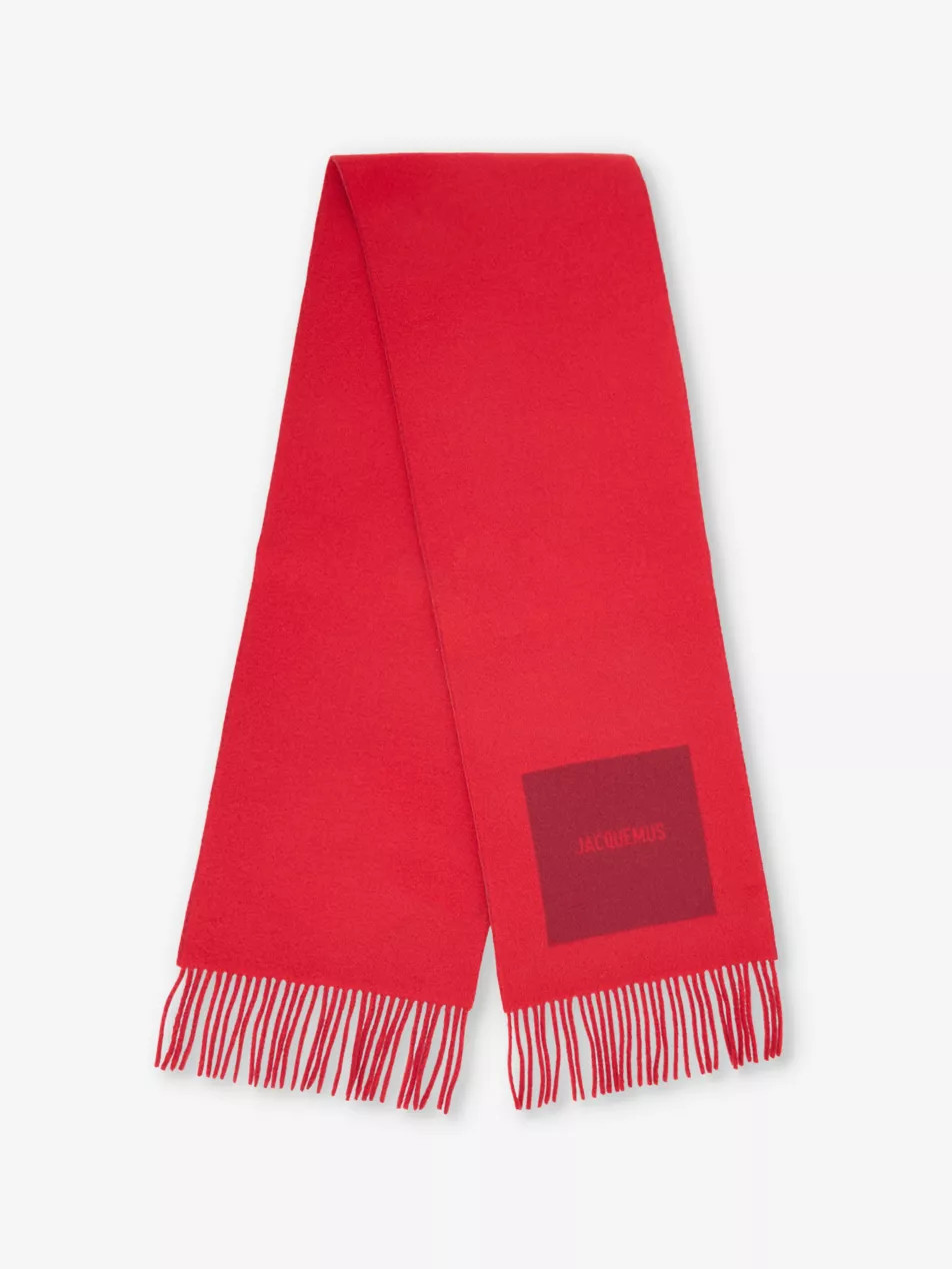 The Rond Carré tasselled-trim wool scarf | Selfridges