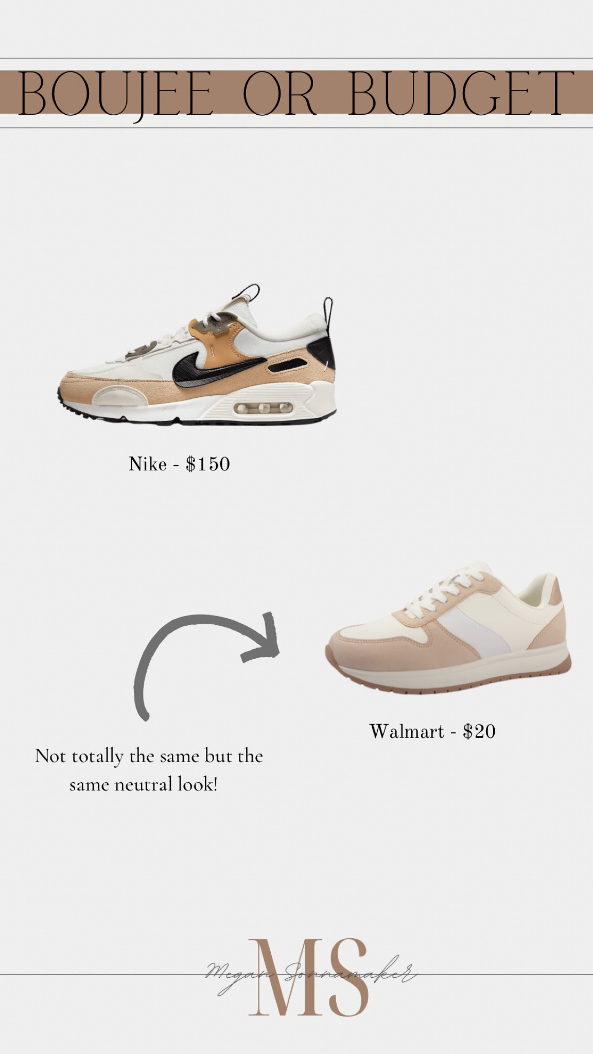 Neutral sneakers on every budget! I have the Walmart ones and love them 

#LTKshoecrush